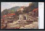 Early Rowntree's Postcard Beautiful Clovelly Harbour Devon  - Ref 219 - Clovelly