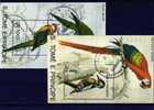 Vögel Buntspecht Papagei WWF 1992 St.Thomas-/Prinzen-Insel Block 285 Plus 286 O 22€ Bird Bloc Fauns Sheet Of Sao Tome - Papagayos