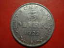 2720 GERMANY DEUTSCHLAND ALEMANIA 3  MARK    AÑO / YEAR   1922 A    XF+ - 3 Marcos & 3 Reichsmark