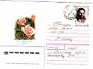 Postal Stationery –  Flowers ( Rose )  USSR 1985  To Bulgaria - Rose