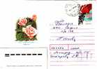 Postal Stationery –  Flowers ( Rose )  USSR 1985  To Bulgaria - Roses