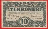 BILLET - DANEMARK - 10 Kroner  De 1945  Lettre D - Pick 37d - Dinamarca