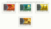 VATICANO 1990  POSTA AEREA. VIAGGI DI S.S. G.P. II NEL MONDO. 4° SERIE COMPLETA  MNH** - Unused Stamps