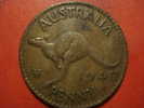 2764 AUSTRALIA  ONE PENNY   GEORGE VI  CANGOO CANGURO ANIMAL       AÑO / YEAR  1940  KG   XF - Penny