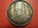 2814  EGYPT EGYPTE EGIPTO  2 PIASTRAS SILVER COIN PLATA         AÑO / YEAR  1937  UNCIRCULATED - Egypte