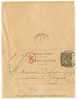 REF LBON1 - FRANCE C LETTRE SEMEUSE LIGNEE 15c DATE 744 DOCELLES / BRUYERES 20/5/1918 MARQUE DE CONTROLE ETOILE ROUGE - Cartes-lettres