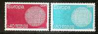 EUROPA-CEPT - FRANCE  - 1970  -  Yvert # 1637/1638  - ** MINT (NH) - à Moins De 25% De La Cote - 1970