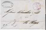 Brs188/ Aachen F1-Stempel (violett) 1872, 2 Groschen Grenztarif Nach La Haye - Lettres & Documents