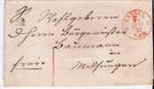 Brs195/ Cassel F 1 (rot) 1872 Nach Melsungen - Lettres & Documents