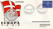 „ Wagenrad Mit 19 Speichen “ Europäische Gemeinschaft CEPT 1960 Dänemark 386 + FDC 3€ - 1960