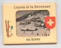 SUISSE VAUD LEYSIN ET LA BERNEUSE CARNET ENVELOPPE DE 10 PETITES PHOTOS 7X9 NOIR ET BLANC - Leysin