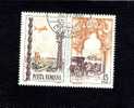 Rominia - Scott # C162 - Plane Approaching Airport And Coach Leaving Gate - Used Stamps