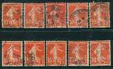 ● FRANCIA  -  III  Rep. - 1907  -  N.  138  Usati  -  Lotto  200 - Used Stamps