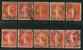 ● FRANCIA  -  III  Rep. - 1907  -  N.  138  Usati  -  Lotto  201 - Gebraucht