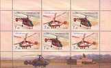 2008 RUSSIA Helicopters SHEETLET - Elicotteri