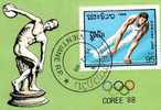 Turnen Am Reck Sommer-Olympiade In Corea 1988 Laos Block 121 O 2€ Athlet Mit Diskus Olympic Bloc Bf Sheet Figlo Of Lao - Ete 1988: Séoul