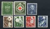 Bund ++ POSTFRICH   1953   Mi 163,164,166,167/70    Yvert 50/56 Cote 222 E - Neufs