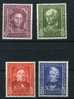 Bund ++ POSTFRICH   1949  Bienfaiteurs    Mi 117/120 **   Yvert  3/6  Cote 185 E - Ongebruikt