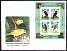 HONDURAS 2004 - AMERICA UPAEP 2003 - AVES - H.B. En FDC. BIRDS - Parrots