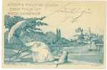 Schweiz/Suisse: Litho Thun/Thoune 1899, Dame & Hund, "Nichts Thun Ist Schön, Doch Thun Ist Noch Schöner" 2 Scans - Thoune / Thun