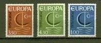 EUROPA PORTUGAL N° 993 à 995 ** - 1966