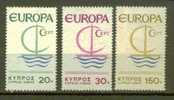 EUROPA CHYPRE N° 262 à 264 ** - 1966