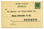 TABAC / CIGARETTE /   / ENTIER POSTAL / STATIONERY / ALLEMAGNE BREMEN - Tabaco