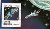 Gekoppelte Raumstation Raumfahrt - Forschung 1983 Guinea Bissau 673+ Block 249 O 4€ - Rusland En USSR