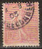 Timbre France Y&T N° 129 (2) Obl. Semeuse Lignée.  10 C. Rose. Cote 0,30 € - 1903-60 Säerin, Untergrund Schraffiert