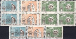 Besuch Kosmonaut Titow Vietnam 217/9+4-Block O 10€ 2.Weltraumflug Der Menschheit WOSTOK II Space Sheets Of Viet Nam - Asia