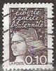 Timbre France Y&T N°3086 Type I (01). Obl. Marianne Du 14 Juillet.  0.10 F, Gravure Mécanique.  Bistre-noir. Cote 0.15 € - 1997-2004 Marianne Of July 14th