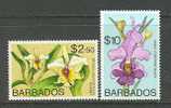 Barbados  " Flowers"   Stamps SC# 409b, 411b  Mint (high Values)    SCV$ 27.50 - Barbados (1966-...)