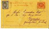 SM039 SAN MARINO - /   Kartenbrief Nr. 1, 1893 M. Zusatzmarke N. Australien - Interi Postali