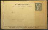 Carte-lettre Avec Réponse Payée Au Type Sage 15c Storch SAG J47 Non Circulée - Kaartbrieven