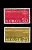 Norway - Scott # 443 And 445 Norwegian Textile Industry - Gebraucht