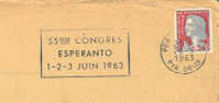 1963  France  66 Perpignan   Esperanto  Sur Devant De Lettre - Esperanto