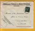 768 Op Brief "Administration Communale De BEAUVECHAIN" Met Stempel BEAUVECHAIN (VK) - 1948 Exportation