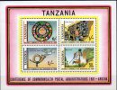 Post-Konferenz 1981 Tansania Block 25 ** 5€ Flagge Posthorn Läufer Brief-Verteiler Bloque Ss Flag Bloc Sheet Bf Tanzania - U.P.U.