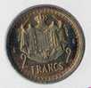 ** 2 FRANCS  MONACO 1945 BRONZE SANS DATE SUP-  **E115** - 1949-1956 Franchi Antichi