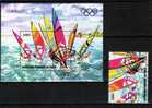 Vorolympiade Los Angeles 1984 Surfen Auf Offener See Kongo 921+Block 33 O 3€ Bloque Hoja Bloc M/s Olympic Sheet Bf Congo - Oblitérés