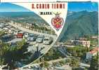 S.CARLO TERME  (MASSA) - COLORI VIAGGIATA 1971 -  2 VEDUTE - ANIMATA E VETTURE D'EPOCA. - Massa