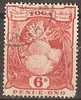 TONGA - 1942 6d Coral. Scott 78. Used - Tonga (1970-...)