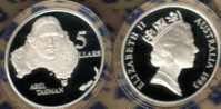 AUSTRALIA $5 MAN ABEL TASMAN DUTCH  EXPLORERS  MASTERPIECES IN SILVER 1993 PROOF READ DESCRIPTION CAREFULLY!! - Autres & Non Classés