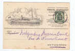 Carte Privée Illustrée TP Sceau Etat TEMSCHE 1937  - TEMSCHE BEURTDIENST Stomboot  August   --  8/951 - 1935-1949 Small Seal Of The State