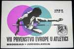 Sport,Athletics,European Championship,PEA 1962.,Belgrade,Yugoslavia,postcard - Atletismo