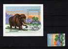 Mammut/Palmen 1994 Prähistorische Tiere Madagaskar 1682+Block 257 O 6€ Zahn Bloque Hoja M/s Bloc Fauna Sheet Bf Malagasy - Elefanti