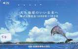 DOLPHIN DAUPHIN Dolfijn DELPHIN Tier Animal (517) Telefonkarte Telecarte Japan *  * - Delfini