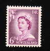 New Zealand 1955-59 QE II 6p MNH - Ongebruikt