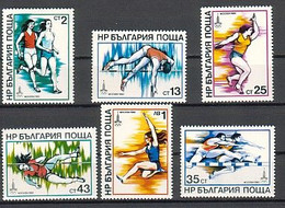 BULGARIA - 1979 - 1980 - Jeux Olimpiques M'80 Il - 2832/37** - Unused Stamps