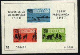 MEXIQUE - MEXICO 1967 - JO 3 BF Non Dentelés - Verano 1968: México